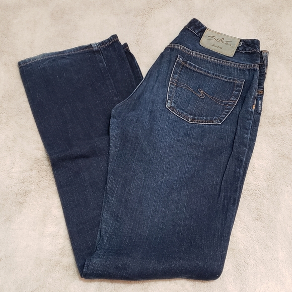 Silver 29 x 34 Dark Wash Boot Cut High Rise Jeans